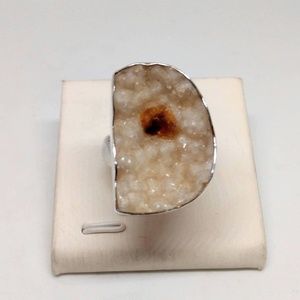 Charles Albert Druzy Quartz Ring